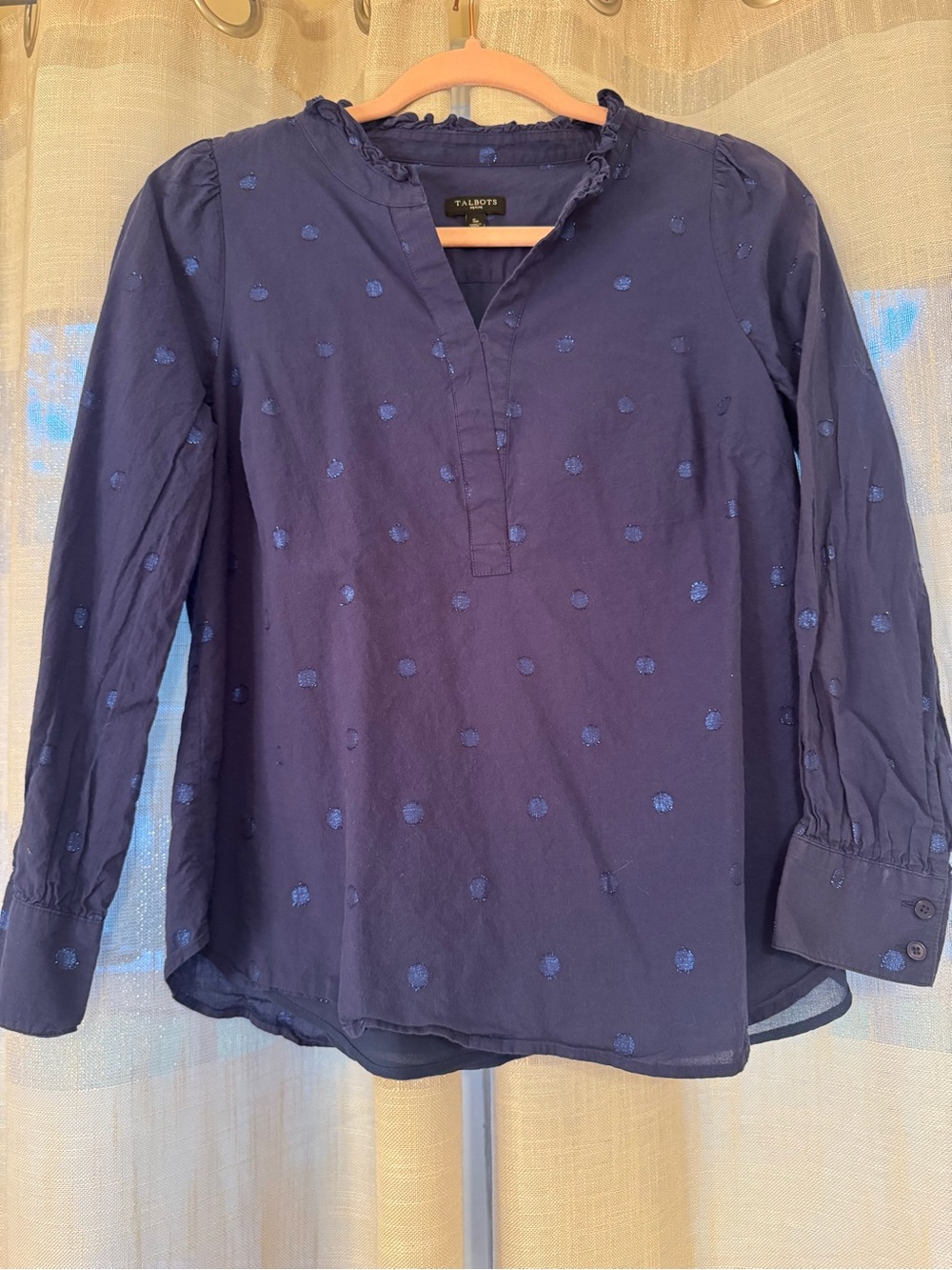 Talbots Petite Small Blouse in Blue Like New